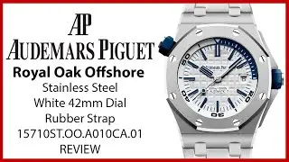 ▶ Audemars Piguet Royal Oak Offshore Stainless Steel White Dial Rubber 15710ST.OO.A010CA.01 - REVIEW
