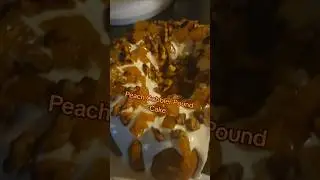 Peach Cobbler Pound Cake 🍑 #peachcobblerpoundcake #Subscribe #Nickey
