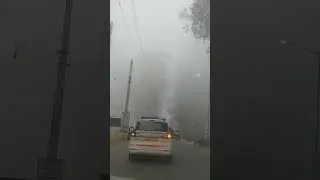 Derabassi to panchkula road heavy fog low visibility I be safe while driving 