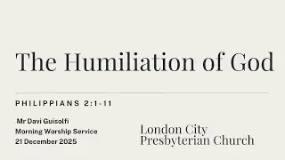 The Humiliation of God (Philippians 2:1-11)