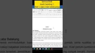 Cara Membuat Daftar Isi Otomatis