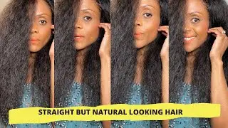Straight but Natural Looking Hair Using Bobbi Boss Wet and Wavy