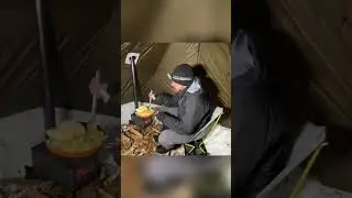 Winter Hammock Tent Camping P2 #bushcraft #build #camp #camping #survival #shelter #wildlife #snow