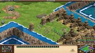 Age of Empires II - CBA HD Japanese - Owning 2 noobs simultaneously with a weaker civ !