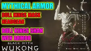 Black Myth Wukong Mythical Armor Bull Kings Mask Headgear & Bull Kings Shan Wen Armor Chest Part 173