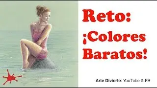 Reto: Dibujar con lápices de colores baratos - Una mujer