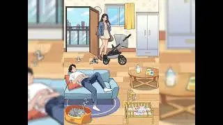 Brain Puzzle: Tricky Quest Level 93 Dad taking care of the kids