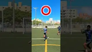 When defenders are close, shoot as quickly as possible from the first touch.#shorts #football