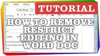 Как снять ограничение на редактирование частей документа Word