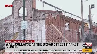 Wall collapse at the Broad Street Market