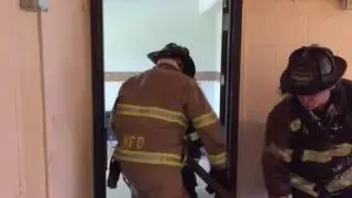 Meriden Fire Department training at the Mill Street Apartments