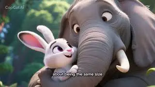 Bunny and elephant..#cute #elephant #funny  #viral #viralvideo 