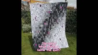 Quilting Day 34:  My black-and-white quilt top is finished! #quilting #quilt #shortsfeed