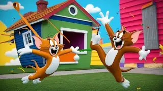Tom and Jerry Elastic House Bounce 🏠🤣 | Funny Cartoon Chase for Kids | Kids Animation