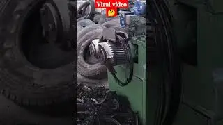 Tyre cutting machine #old #oldtyre