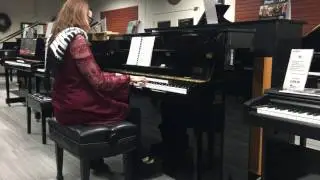 Yamaha B2 Console piano with performer Kimberly Ebert