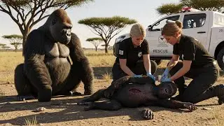 Father Gorilla Walked for 4 Days to Find Help for His Sick Cub What Happens Next is Unbelievable!