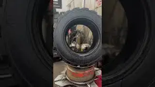 How to mount a agriculture tractor tire #agriculture #tireservice #automobile #wheels #tractor