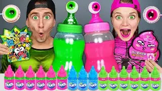 ASMR Mystery Big Candy Bottle drink 보틀 캔디 젤리 먹방 Trolli