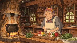 A Rainy Day in a Cozy Treehouse । Ghibli -Style