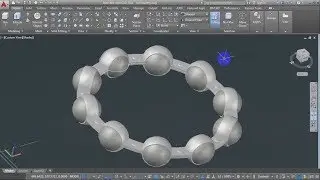 AutoCAD 3D, Bearing cage, bearing No 6212 how to draw bearing cage, autoCAD training