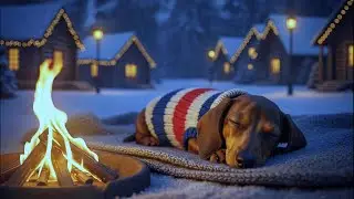 LIVE 12 Hours Peaceful Music for Dogs 🐶❄️ Cozy Fireplace Winter Sleep Aid for Calm Rest
