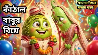কাঁঠাল বাবুর বিয়ে | মজার বাংলা ছড়া | Vegetable Wedding Rhyme | Bangla Kids Poem