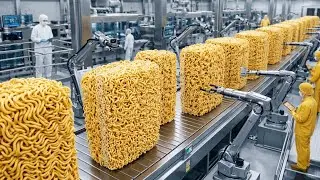 How It&rsquo;s Made/Noodles,Pasta ,Cheese/ Manufacturing Factory At Noodles Factory/
