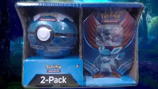 Opening a Glaceon Tin and Dive Ball 2 Pack Box of Pokemon Cards!