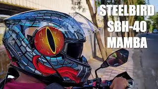 STEELBIRD SBH-40 Mamba Helmet Review | Aeronautics Series | Best Helmet Under 2000