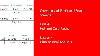 Hot and Cold Packs   Lesson 4   Dimensional Analysis