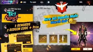 Free Fire Tri-Series Final Two Redeem Code + Prize Details New Token Tower KO Male Bundle Event #ST