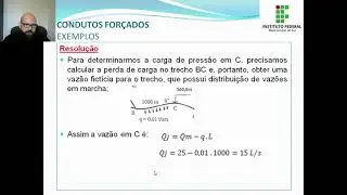 Hidráulica I-Condutos Forçados: Exercício de sistema hidráulico em paralelo e vazões em marcha