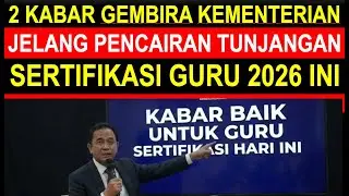Breaking news 2 kabar gembira pencairan tunjangan sertifikasi guru THR 100 persen TPG Januari 2026