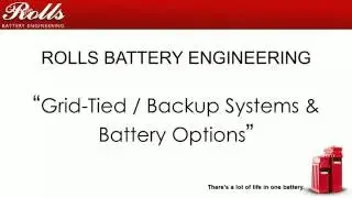 Grid-Tied / Backup Systems & Battery Options