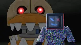 Escape Miss Ani-Tron's Detention (SCARY OBBY) 3D Glitch Head Vs Ani-Tron's JUMPSCARES & WALKTHROUGH