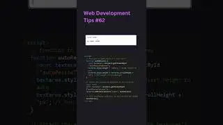 Auto-resizing using JS 🔥 #webdevelopment #javascript #codingshorts