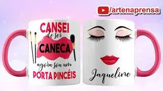 Artes para Canecas Porta Pincel Sublima&ccedil;&atilde;o