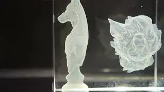 3D Гравировка в стекле - весь процесс