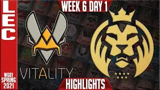 VIT vs MAD Highlights | LEC Spring 2021 W6D2 | Vitality vs MAD Lions