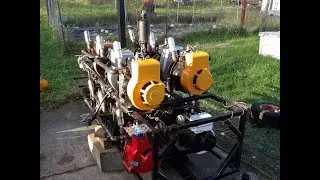Its Alive! 12 Cylinder Homemade Engine Runs!