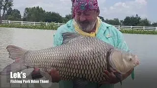 Fishing In Thailand  - Terry Eustace at Leks Fishing Park Udon Thani