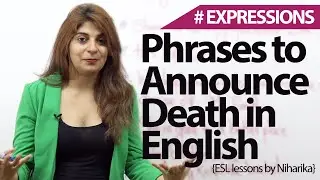 English phrases & Expressions to announce death - Free Spoken English lessons