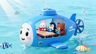 Blue Submarine ABC Learning 🚤🔤 | Alphabet Song Under the Sea | Kids Nursery Rhymes