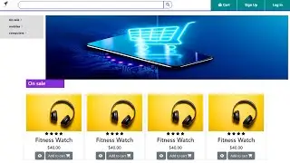 Create a ecommerce website using HTML CSS and JavaScript part 1