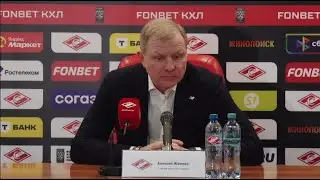 Тренер «Спартака» Алексей Жамнов после матча с ХК «Локомотив». 48-й тур КХЛ-25/26
