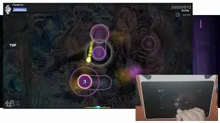 osu! projected on tablet