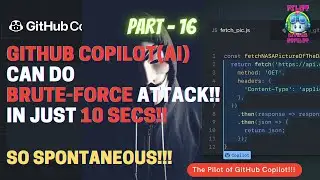 GitHub copilot(AI) can do Brute Force Attack!! in just 10 secs!!🤯😳#hack #ai #vscode #githubcopilot