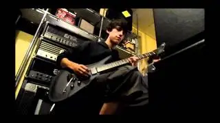 Testing guitars in a music shop - Schecter Revenger and Schecter Sunset Extreme