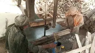 Wood cutter machine working 